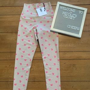 NWT Beach Riot Ayla Legging In Taupe Heart- Size XS
